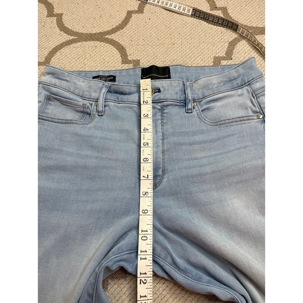 White House Black Market High-Rise Wide Leg Cuff Cropped Jean, size 8 - Picture 8 of 16